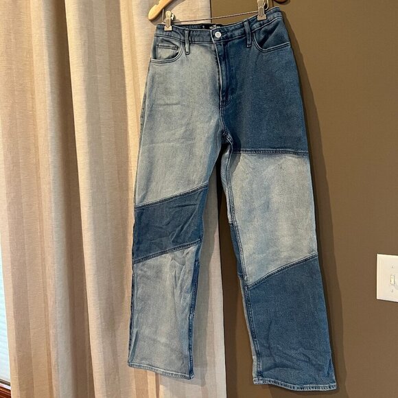 Hollister Pants - Retro Look, Ultra High Rise Dad-Jeans from Hollister, Patchwork, Size 7R